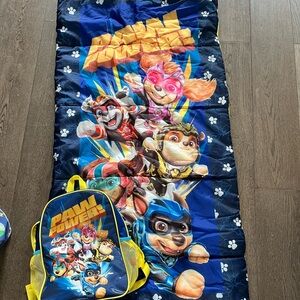 Paw Patrol backpack and sleeping bag